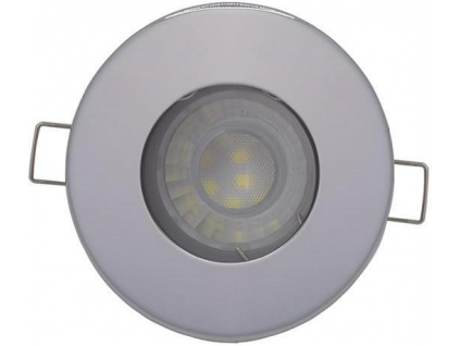Chrom vestavné podhledové LED svítidlo 7,5W denní bílá IP44 230V