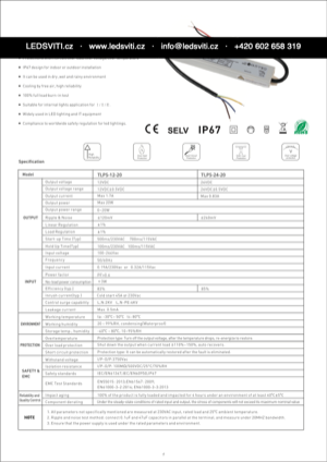 Náhled – technický list