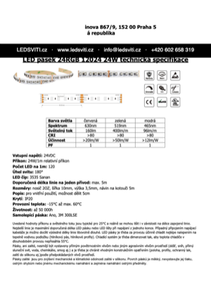 Náhled – technický list