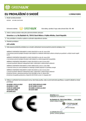 Náhled – technický list