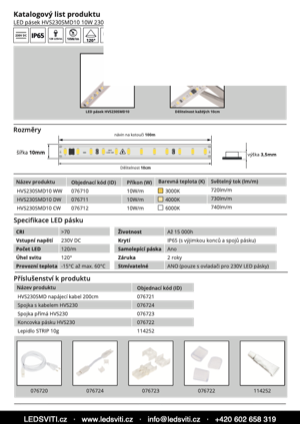Náhled – technický list