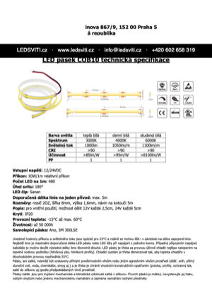 Náhled – technický list