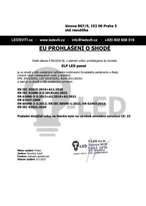 Náhled – technický list