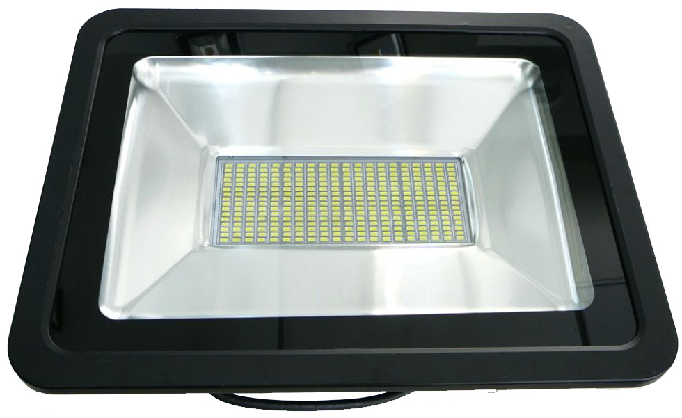 Schwarzer LED Strahler 150W SMD Warmweiß