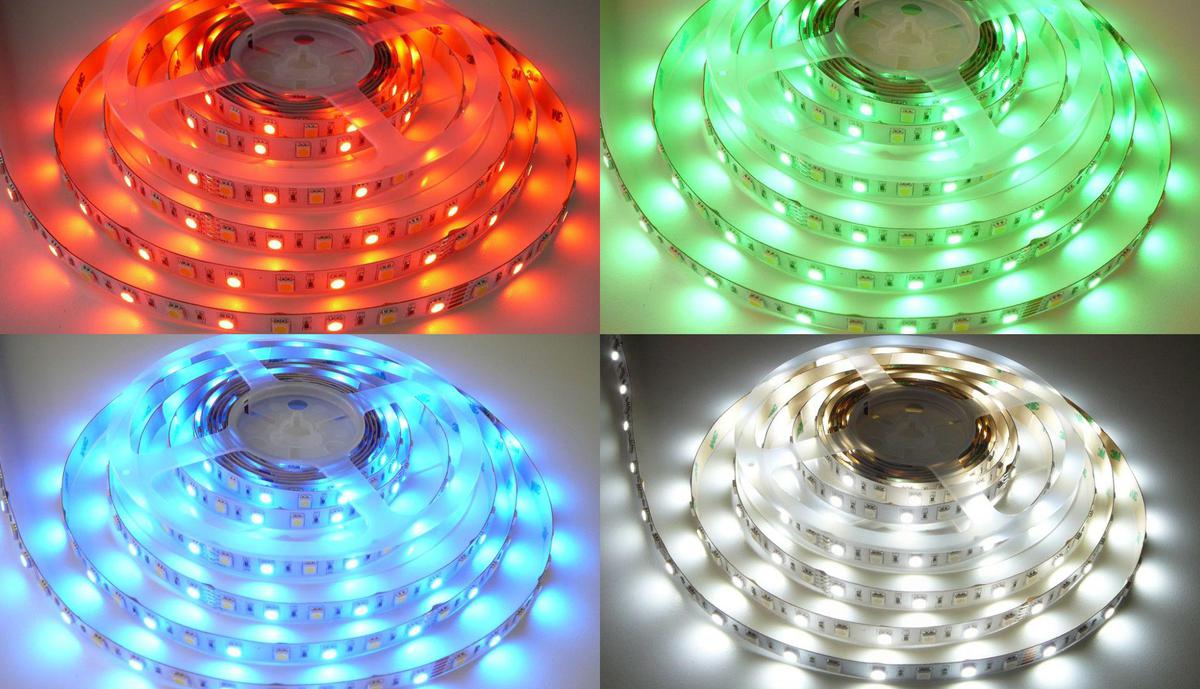 RGB LED Streifen 14,4W/m ohne Schutz