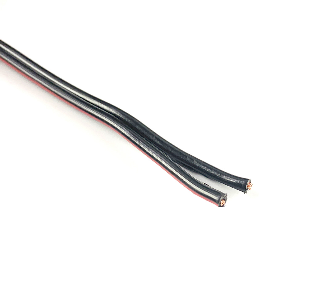 Kabel schwarz 2-adern max.50V