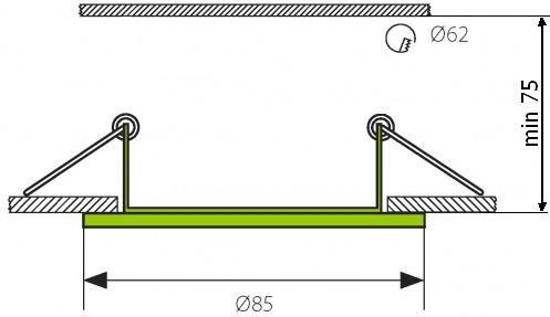 chrom eingebaute decken LED Lampe 7,5W Tageslicht IP44 230V | GUTE-LEDS.DE