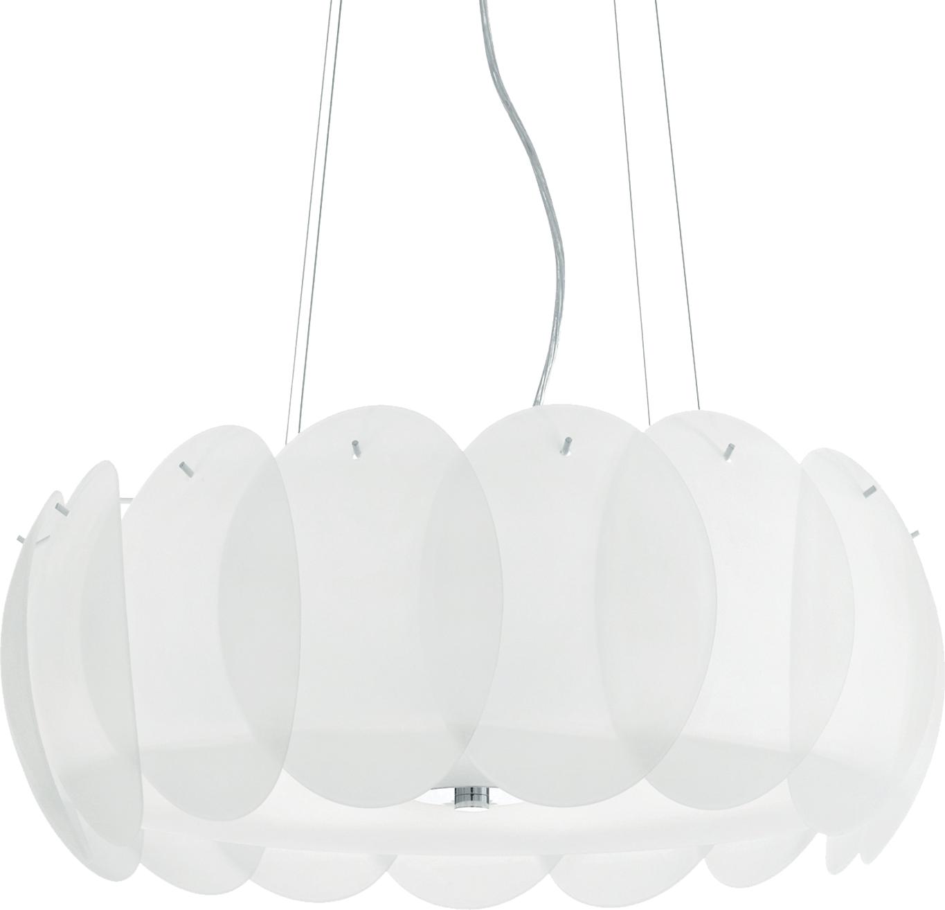 Ideal lux LED Ovalino bianco haengende Lampe 8x5W 90481