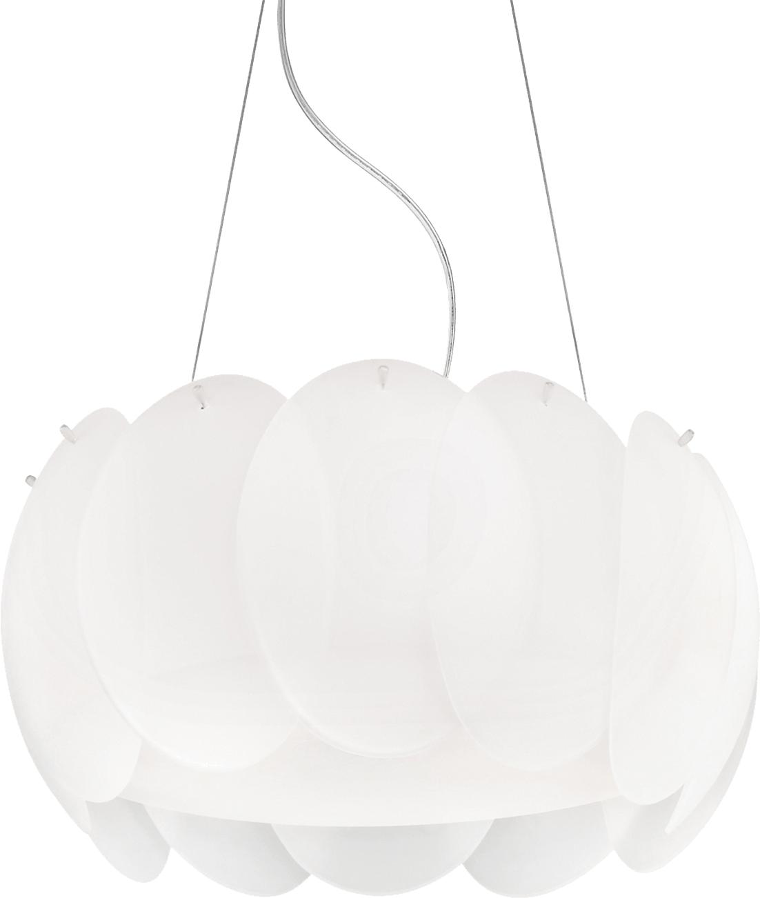 Ideal lux LED Ovalino bianco haengende Lampe 5x5W 74139