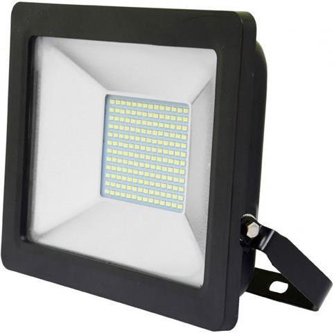 Schwarzer LED Strahler 100W city 5000K Tageslicht