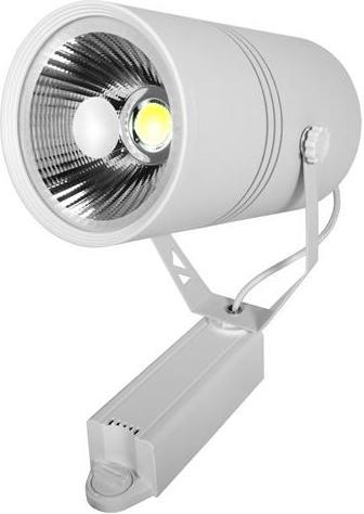Biely fázový lištový LED reflektor 30W teplá biela