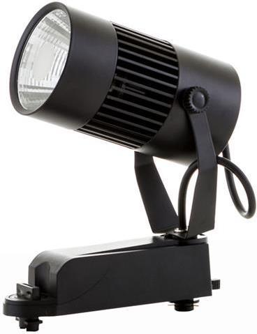 Čierny fazovy lištový LED reflektor 20W teplá biela