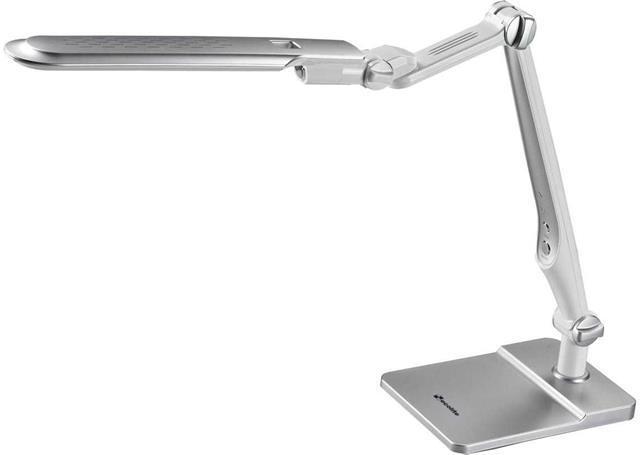 LED stolná lampa 10W strieborná stmievateľná