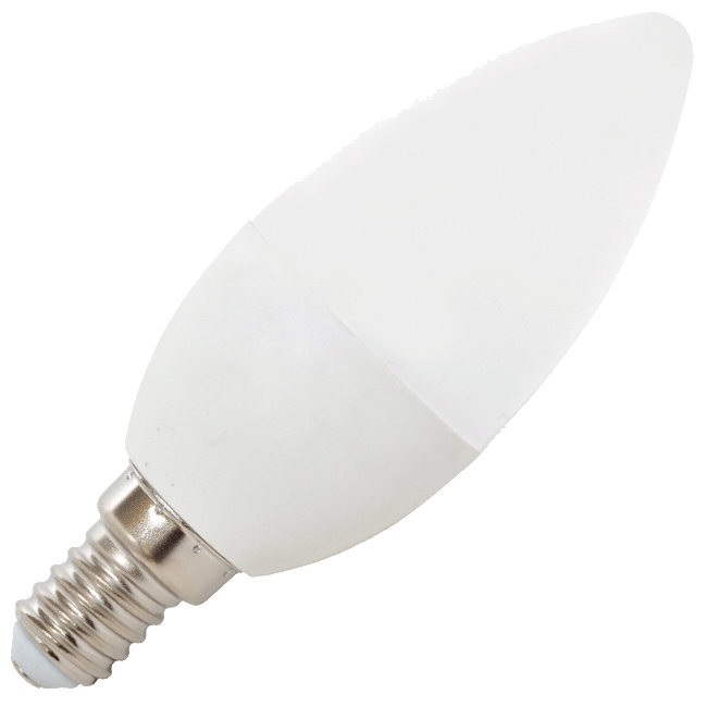 Mini LED žiarovka E14 sviečka 5W biela