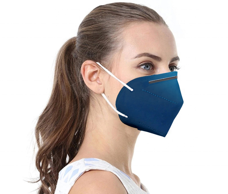 Tmavomodrý Respirátor FFP2 / KN95 1 ks
