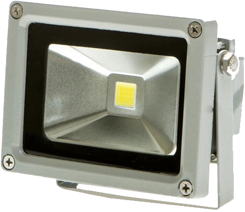 Strieborný LED reflektor 12V 10W biela
