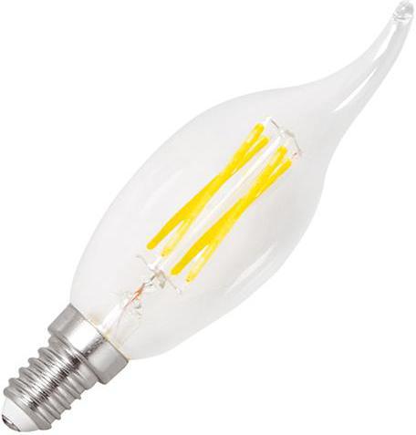 LED žiarovka E14 retro 4W sviečka teplá biela