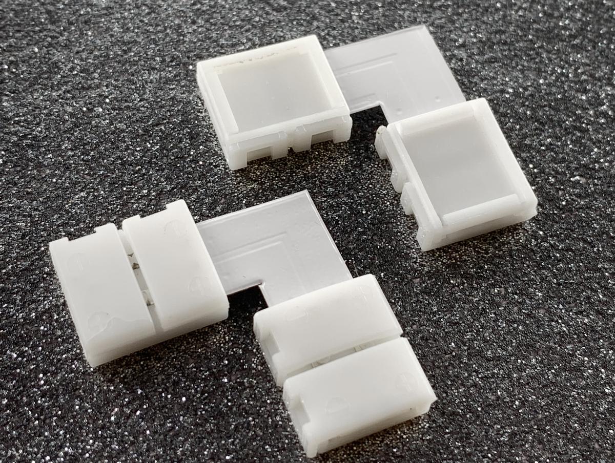 Rohová spojka pre jednofarebný LED pásik 10mm