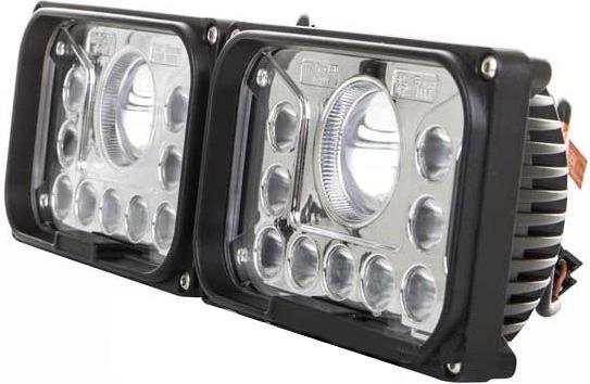 Hranatý predné LED svetlomet s diaľkovým svetlom 42W 12 36V 2ks