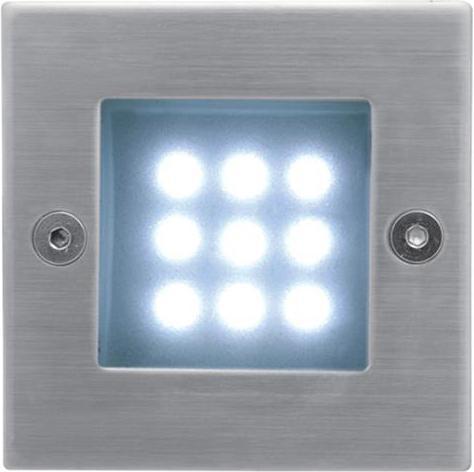 Vstavané vonkajšie LED svietidlo 70 x 70mm studená biela