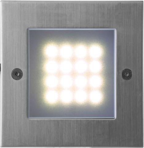 Vstavané vonkajšie LED svietidlo 105 x 105mm teplá biela
