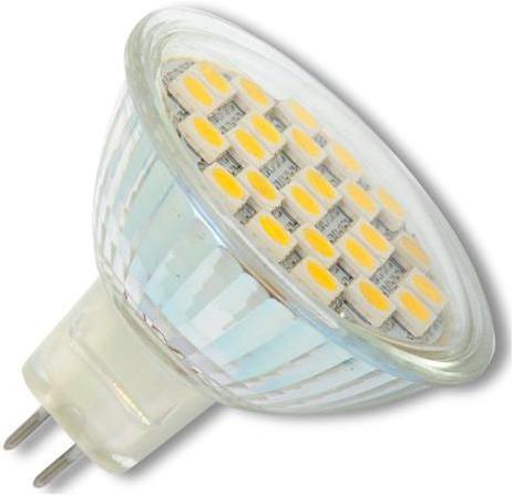 LED žiarovka MR16 4,5W 12SMD teplá biela