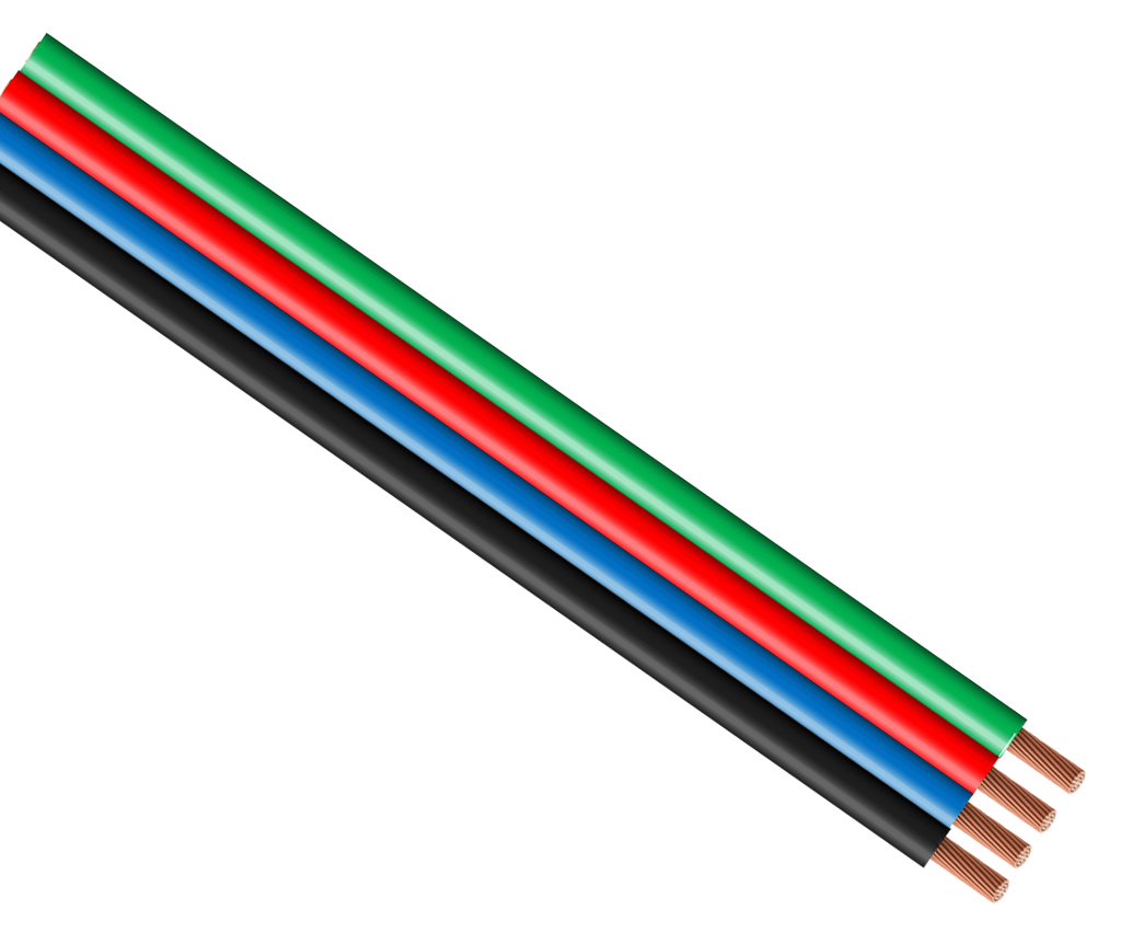 Plochý kábel RGB 4-žilový