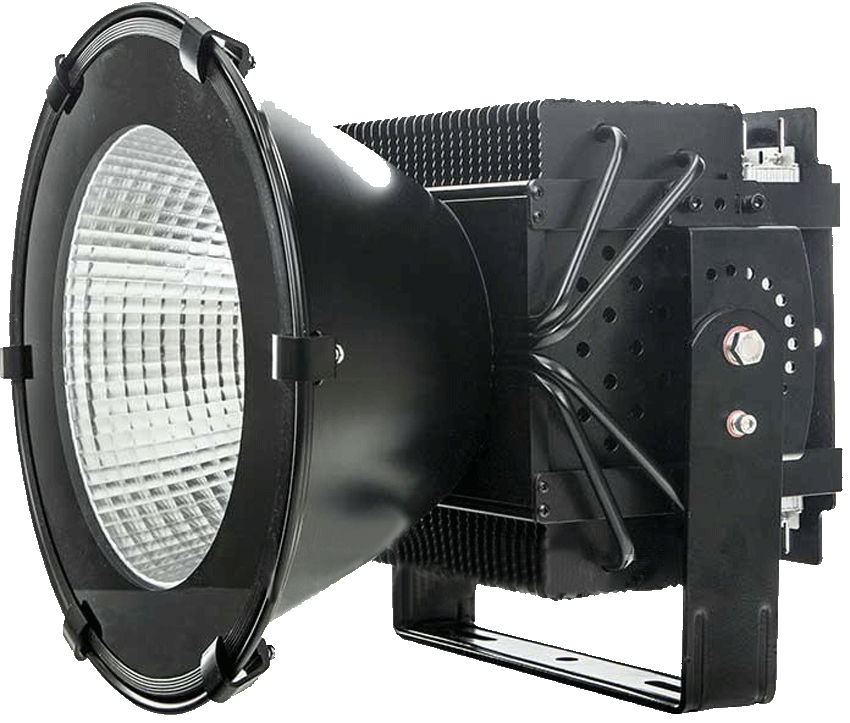 Čierny priemyselný LED reflektor 400W biela