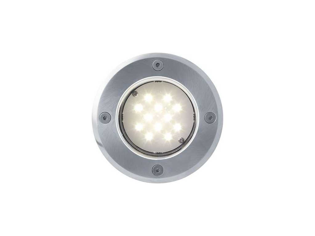 Nájazdové LED svietidlo do zeme 230V 1W 12LED teplá biela