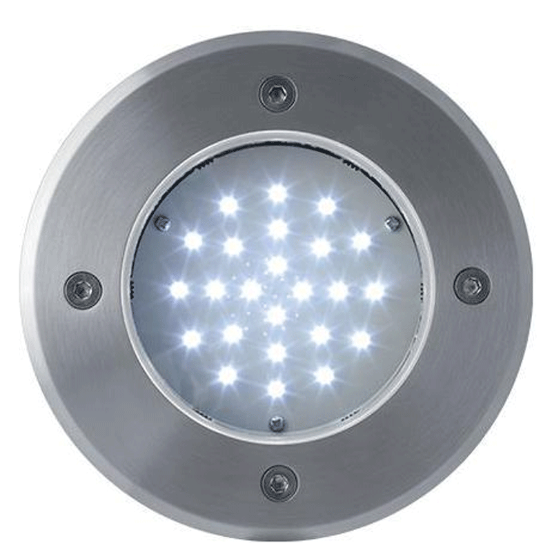 Nájazdové LED svietidlo do zeme 230V 2W 24LED studená biela