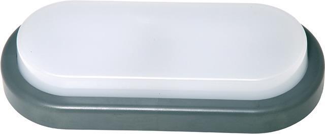 Šedé oválne stropné LED svietidlo 18W neutrálna biela