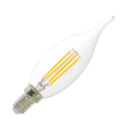 Stmievateľná LED žiarovka E14 retro 4W sviečka teplá biela