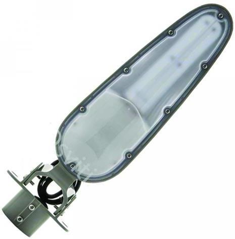 Strieborné LED verejné osvetlenie 30W na výložník teplá biela
