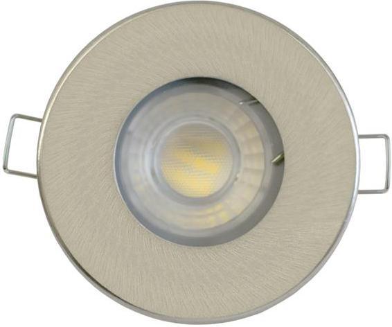 Nikl vstavané podhledové LED svietidlo 5W teplá biela IP44 230V