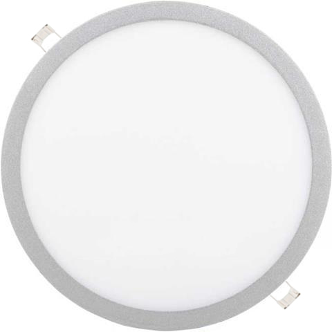 Stmievateľné strieborný kruhový vstavaný LED panel 500mm 36W studená biela