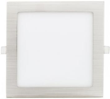 Matný chrom vstavaný LED panel 90 x 90mm 3W teplá biela