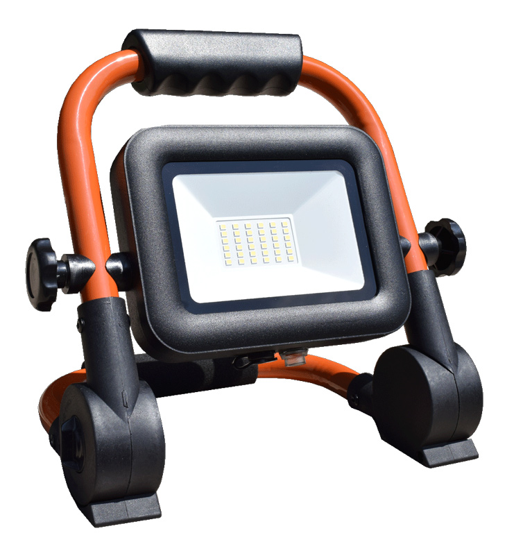 Oranžový LED reflektor so stojanom 50W neutrálna biela