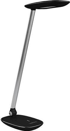 Čierna LED stolná lampička s USB 9W neutrálna biela