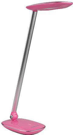 Růžová LED stolná lampička s USB 9W neutrálna biela