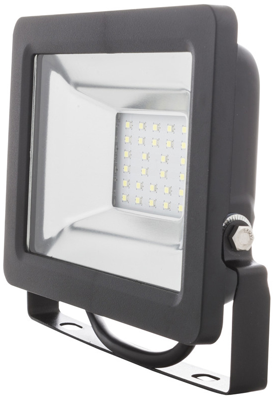 Čierny LED reflektor 30W city 5000K neutrálna biela