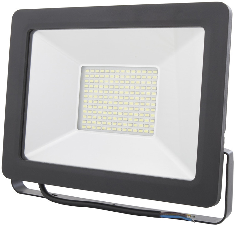 Čierny LED reflektor 50W city 5000K neutrálna biela