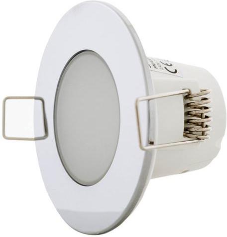 Chrom vstavané podhledové LED svietidlo 5W teplá biela