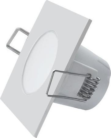 Biele vstavané podhledové LED svietidlo štvorec 5W teplá