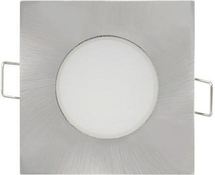 Brúsený chrom vstavané podhledové LED svietidlo štvorec 5W teplá biela