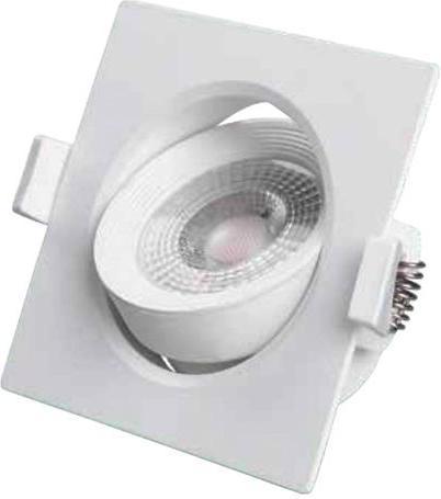 Biele vstavané podhledové LED svietidlo výklopné štvorec 7W neutrálna biela