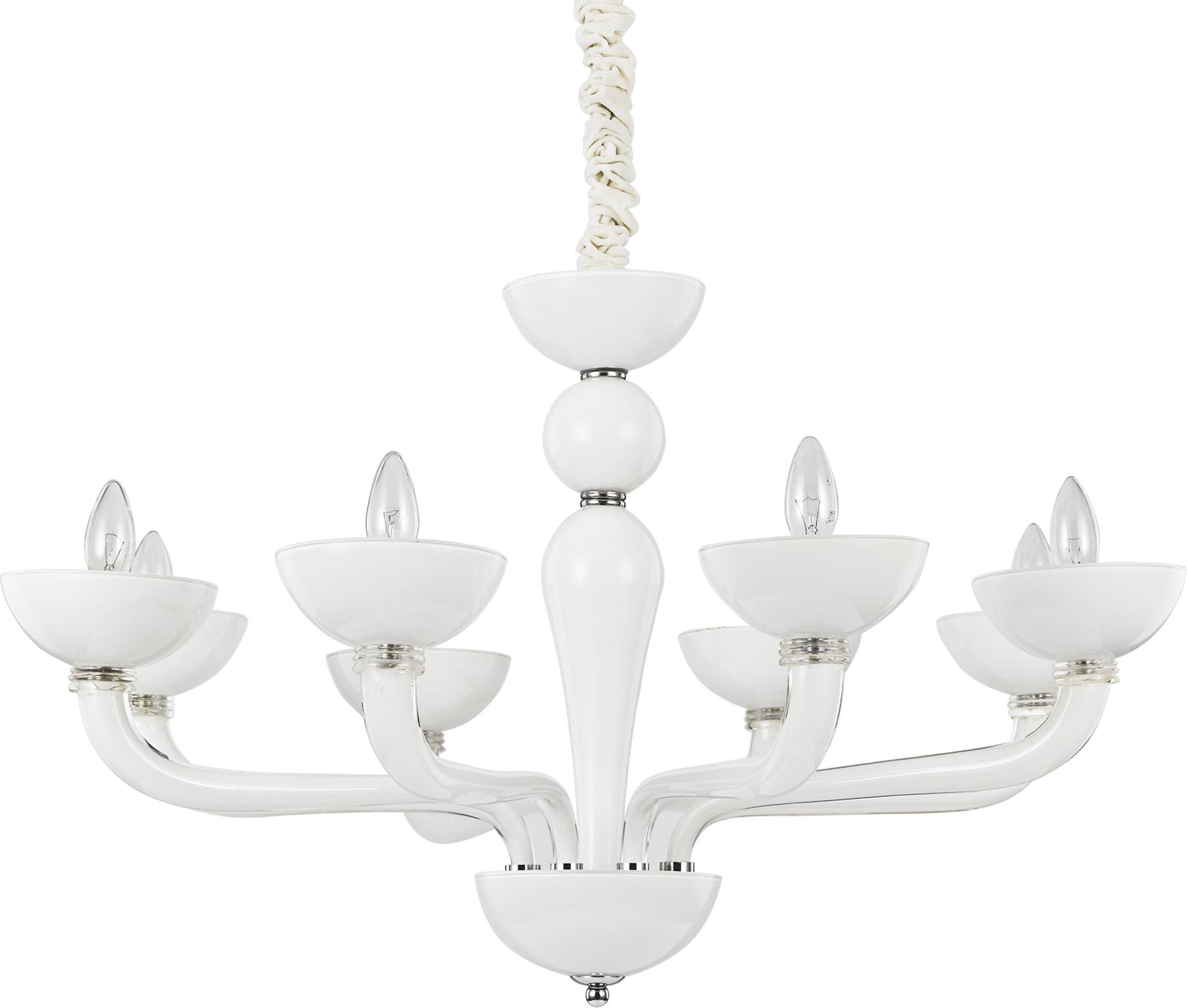 Ideal lux LED Casanova bianco luster 8x5W 94045