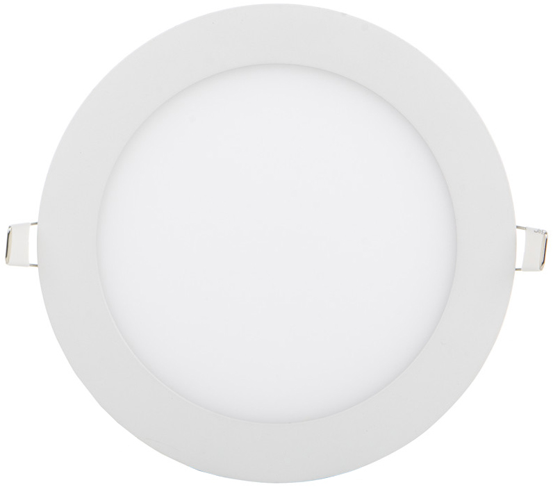 Biely kruhový zabudovateľný LED panel 175mm 12W teplá biela