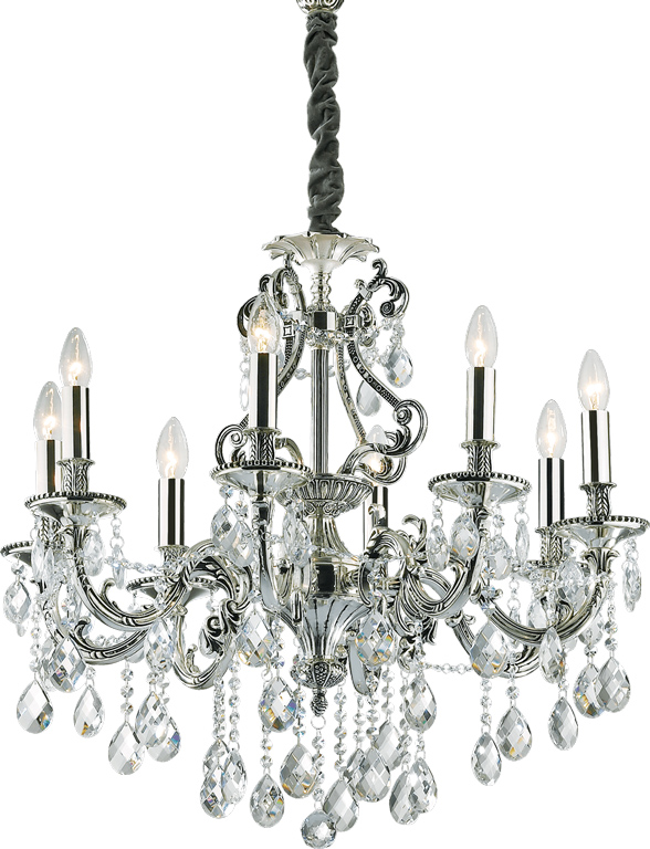 Ideal lux LED Gioconda argento luster 8x5W 44934