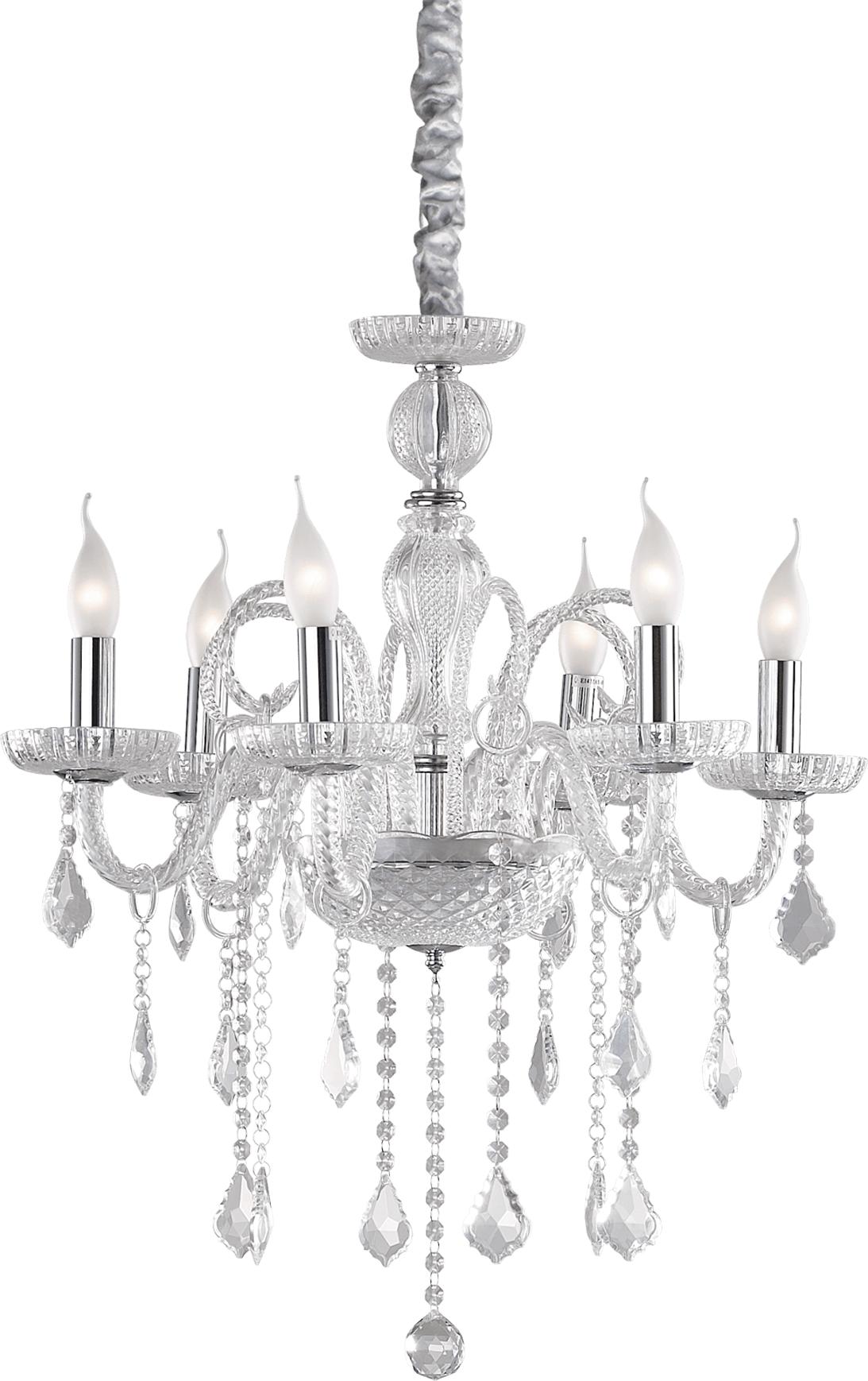 Ideal lux LED Giudecca trasparente luster 6x5W 27821