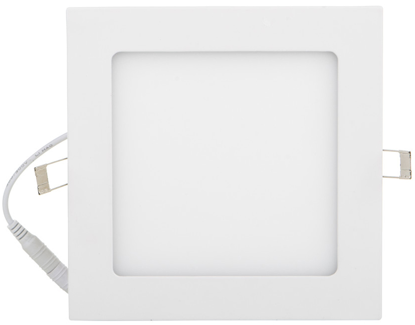 Biely vstavaný LED panel 175 x 175mm 12W teplá biela